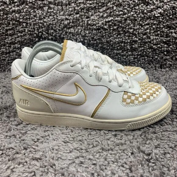 Nike Air Zoom Infiltrator Mens Size 8 White &amp; Gold Walking Sneakers
