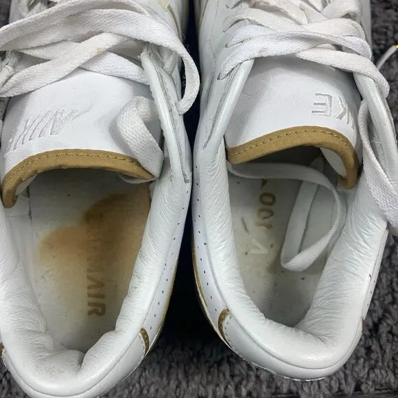 Nike Air Zoom Infiltrator Mens Size 8 White &amp; Gold Walking Sneakers