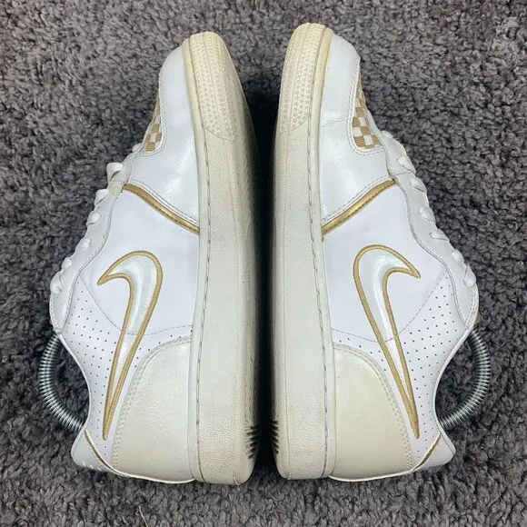 Nike Air Zoom Infiltrator Mens Size 8 White &amp; Gold Walking Sneakers