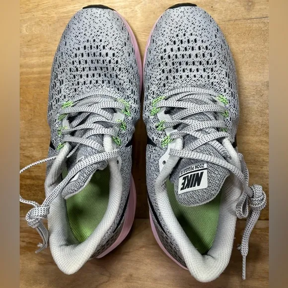 Nike Air Zoom Pegasus 35 Womens Size 7.5 Running Shoes Sneakers Gray Pink