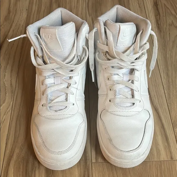 Nike All-White High-Top Sneakers