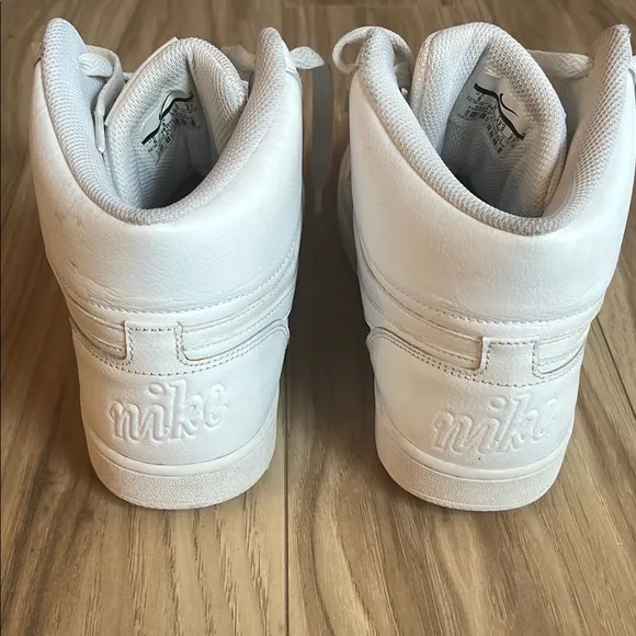 Nike All-White High-Top Sneakers