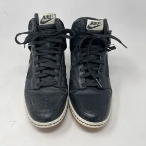 Nike Black Dunk Sky High Essential Mesh Hidden Wedge Sneaker Shoes Size 8