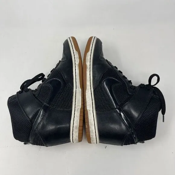 Nike Black Dunk Sky High Essential Mesh Hidden Wedge Sneaker Shoes Size 8