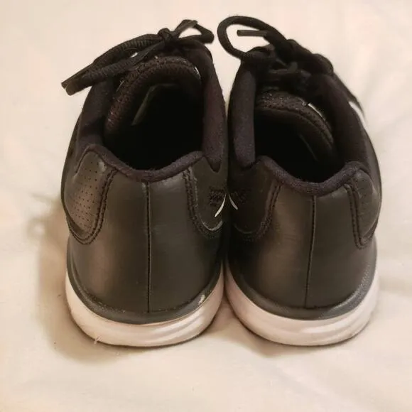 Nike Black White Swoosh TriFusion Running Sneaker Mesh Overlay Women's 7.5