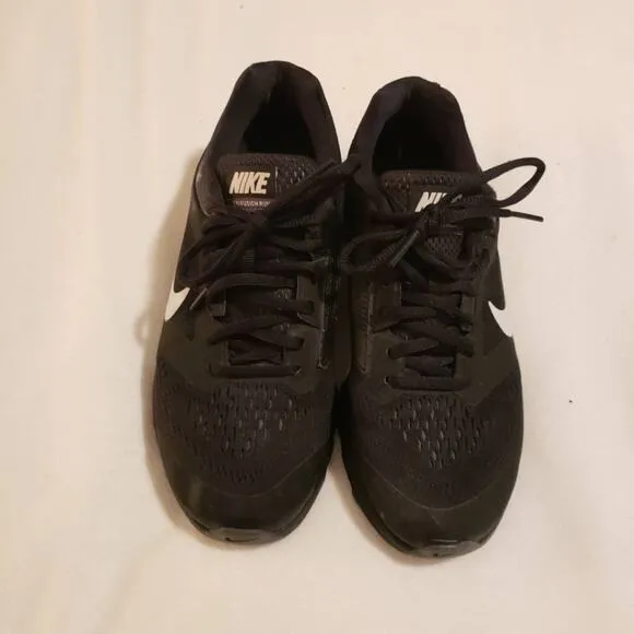 Nike Black White Swoosh TriFusion Running Sneaker Mesh Overlay Women's 7.5