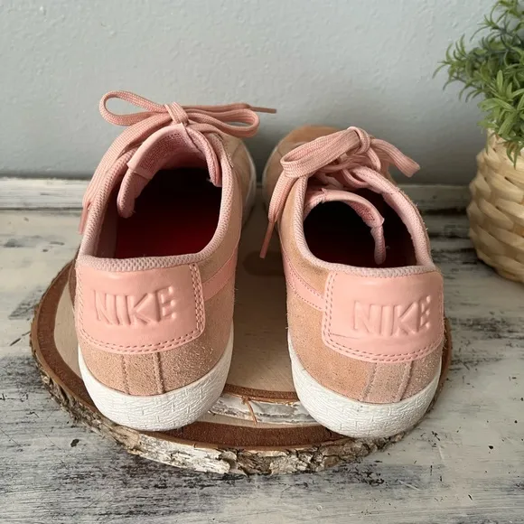 Nike Blazer Low Men Pink Suede Casual Retro Athletic Sneakers 371760-801 Sz 8.5