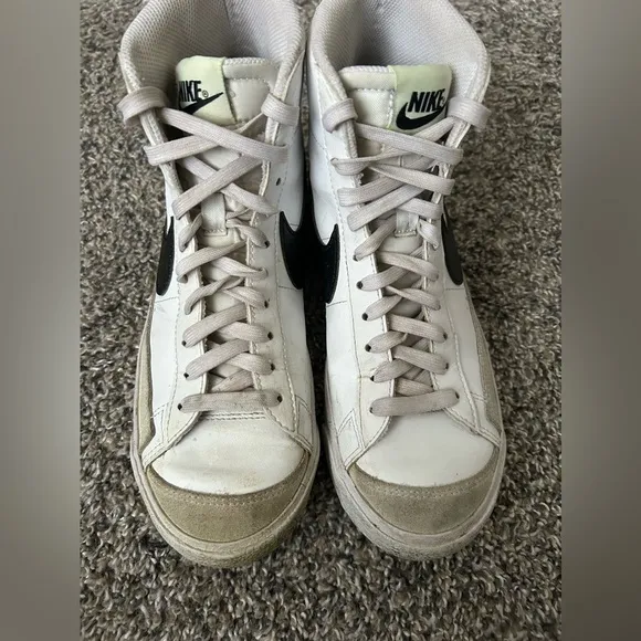 Nike Blazers High-Top Sneakers White and Black size 6.5Y
