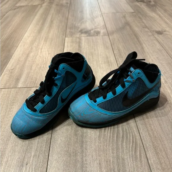 Nike Blue and Black High-Top Sneakers Air Max Lebron VII All-Star