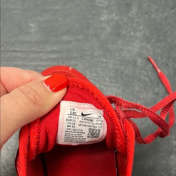 Nike boys air max 270 RF red sneakers size 13
