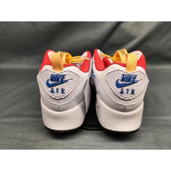 Nike Boys Air Max 90 Toggle (PS) Sneakers Mesh White Blue Size 11 NEW NO BOX!