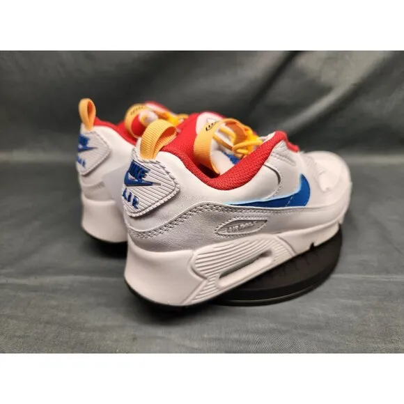 Nike Boys Air Max 90 Toggle (PS) Sneakers Mesh White Blue Size 11 NEW NO BOX!