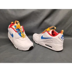 Nike Boys Air Max 90 Toggle (PS) Sneakers Mesh White Blue Size 11 NEW NO BOX!