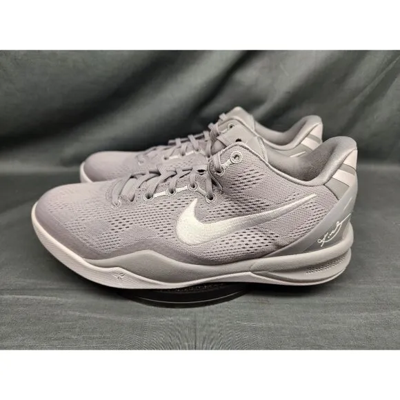 Nike Boys Kobe VIII (GS) Sneakers Mesh Wolf Grey White Size 6.5 NEW IN BOX!