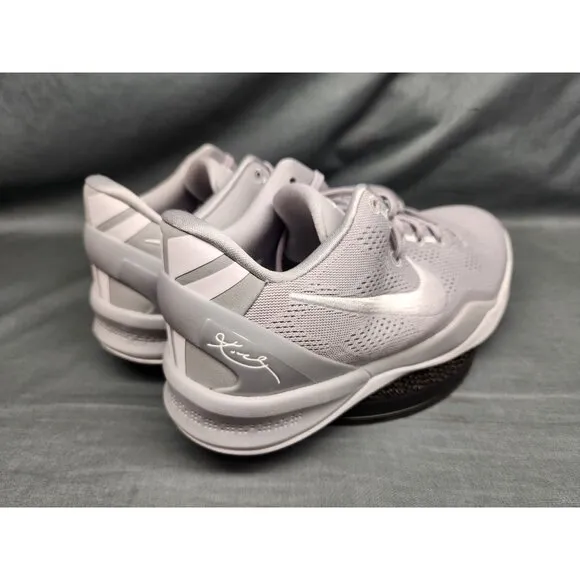 Nike Boys Kobe VIII (GS) Sneakers Mesh Wolf Grey White Size 6.5 NEW IN BOX!
