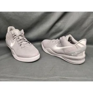 Nike Boys Kobe VIII (GS) Sneakers Mesh Wolf Grey White Size 6.5 NEW IN BOX!