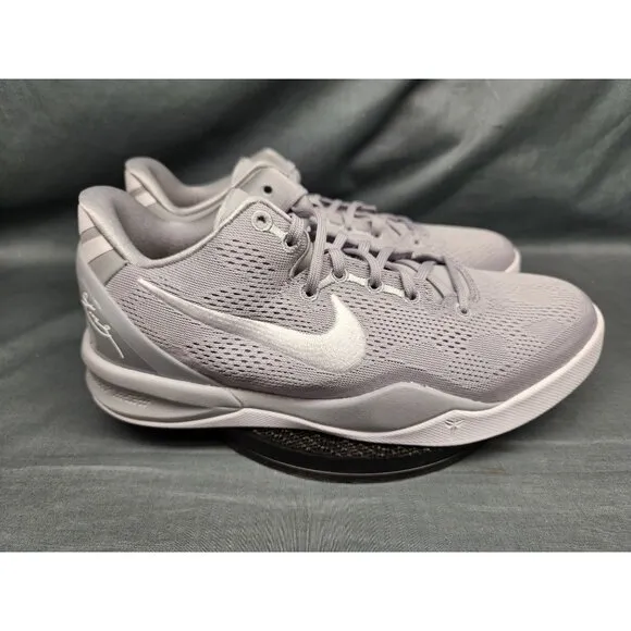 Nike Boys Kobe VIII (GS) Sneakers Mesh Wolf Grey White Size 6.5 NEW IN BOX!
