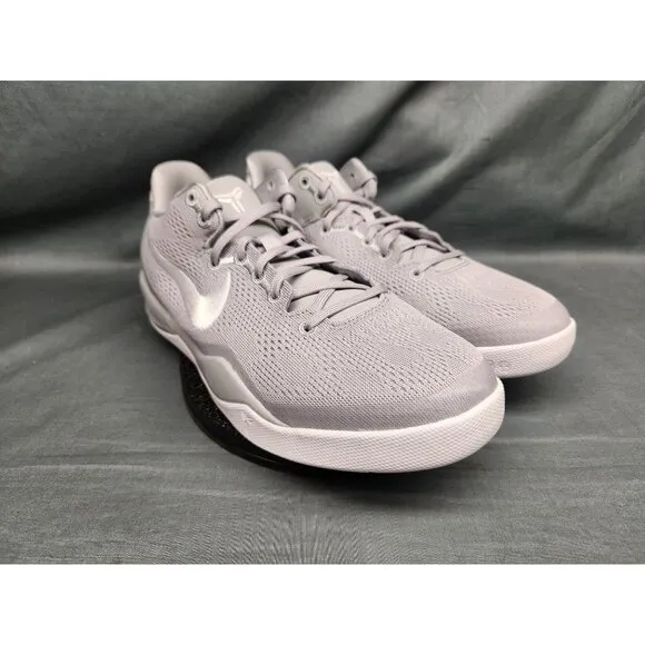 Nike Boys Kobe VIII (GS) Sneakers Mesh Wolf Grey White Size 6.5 NEW IN BOX!