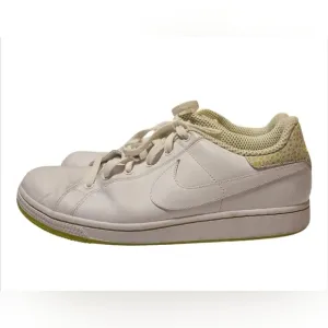 Nike Court Tennis Shoe White Highlighter Green Size 11