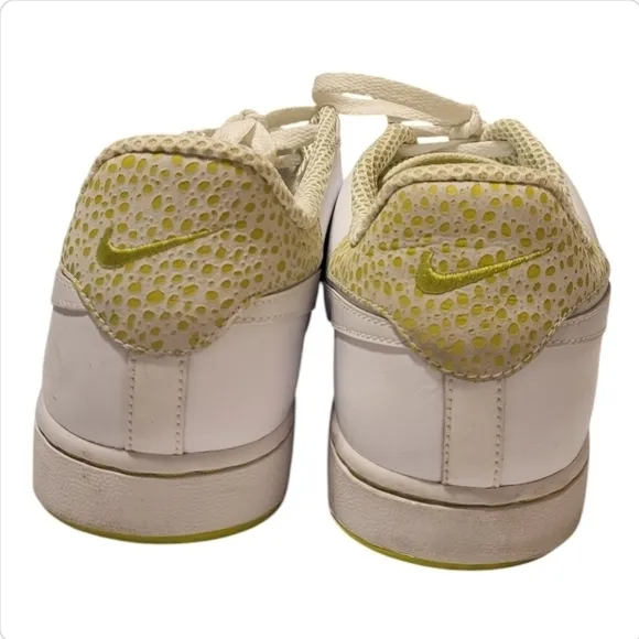 Nike Court Tennis Shoe White Highlighter Green Size 11
