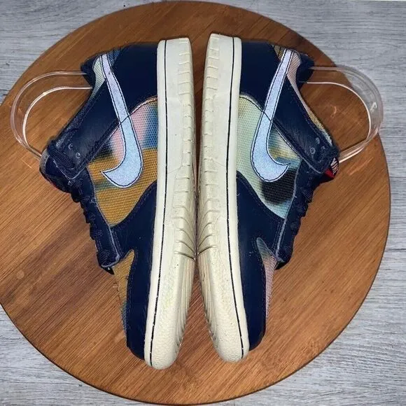 Nike Dunk Low (GS) Kids Size 3.5Y Graffiti Navy DM1051-400 Obsidian/Summit White