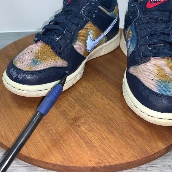 Nike Dunk Low (GS) Kids Size 3.5Y Graffiti Navy DM1051-400 Obsidian/Summit White