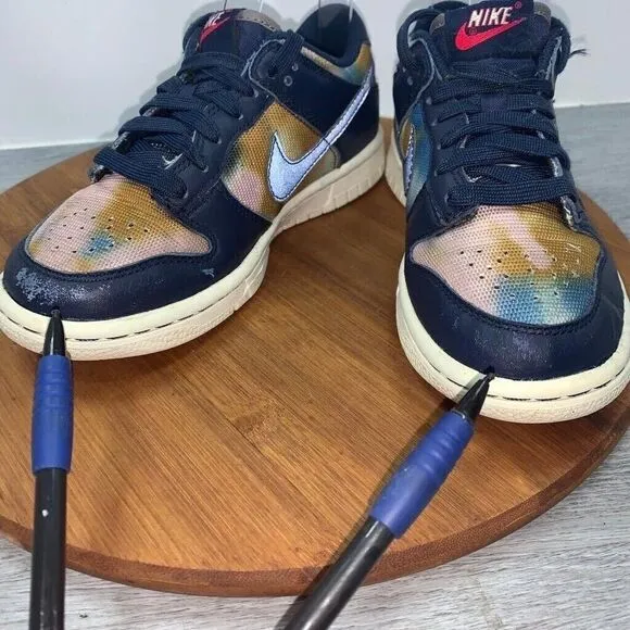Nike Dunk Low (GS) Kids Size 3.5Y Graffiti Navy DM1051-400 Obsidian/Summit White