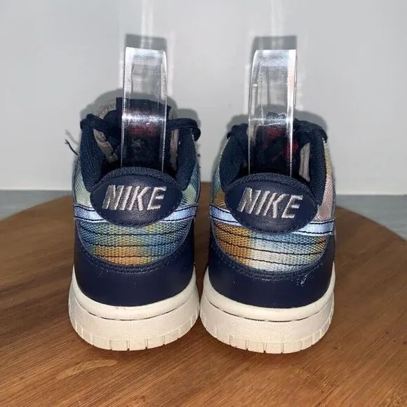 Nike Dunk Low (GS) Kids Size 3.5Y Graffiti Navy DM1051-400 Obsidian/Summit White