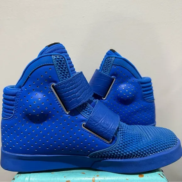 Nike Flystepper 2K3 Blue High Top No Tie Sneakers Size 8