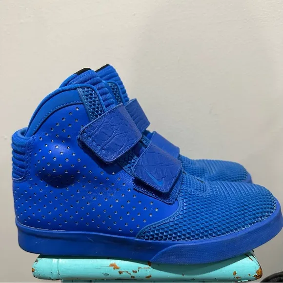 Nike Flystepper 2K3 Blue High Top No Tie Sneakers Size 8