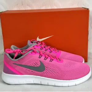 Nike Free RN GS Barbie Pink Blast Running Sneakers Youth Size 7