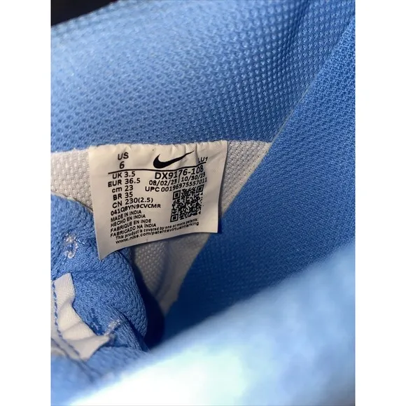 Nike Gamma Force Low University Baby Blue US 6 Athleisure Gym DX9176-108 New 90s