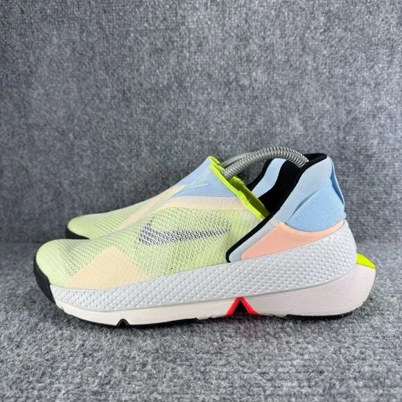 Nike Go Flyease Mens 7.5 Shoes Volt Celestine Blue Slip On Athletic Sneakers
