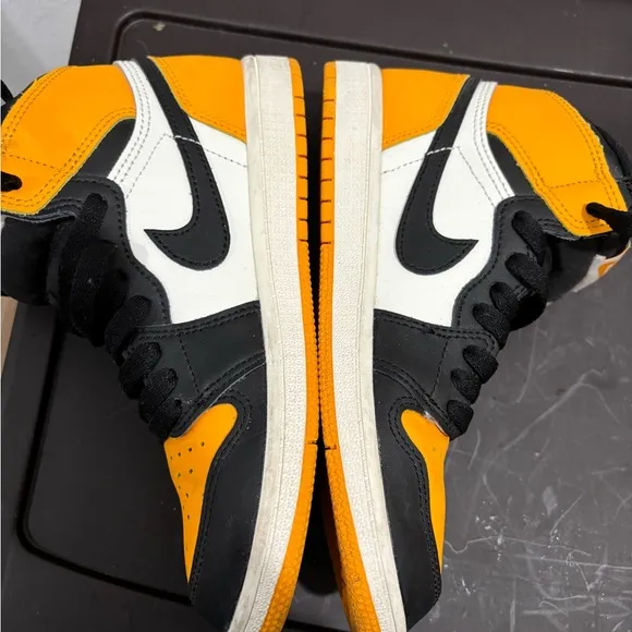 Nike High-Top Sneakers in Black, White, and Orange