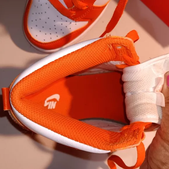 Nike High-Top Sneakers in Orange and White