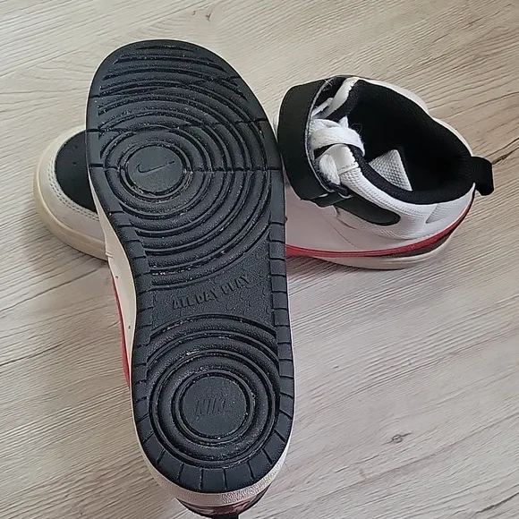 Nike High-Top Sneakers - White, Black, Red