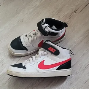 Nike High-Top Sneakers - White, Black, Red