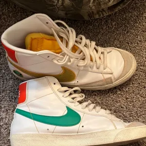 Nike High-Top Sneakers - White, Green, Red, Yellow