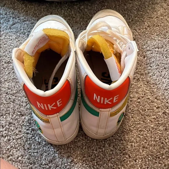Nike High-Top Sneakers - White, Green, Red, Yellow
