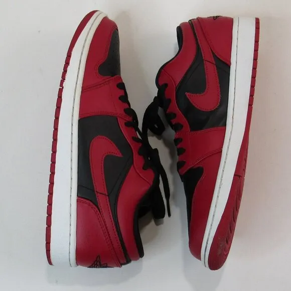 Nike Jordan 1 Low Reverse Bred Sneaker Shoes Red &amp; Black Men’s Size 9.5