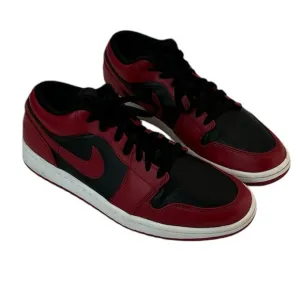 Nike Jordan 1 Low Reverse Bred Sneaker Shoes Red &amp; Black Men’s Size 9.5