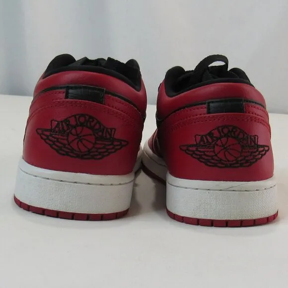 Nike Jordan 1 Low Reverse Bred Sneaker Shoes Red &amp; Black Men’s Size 9.5