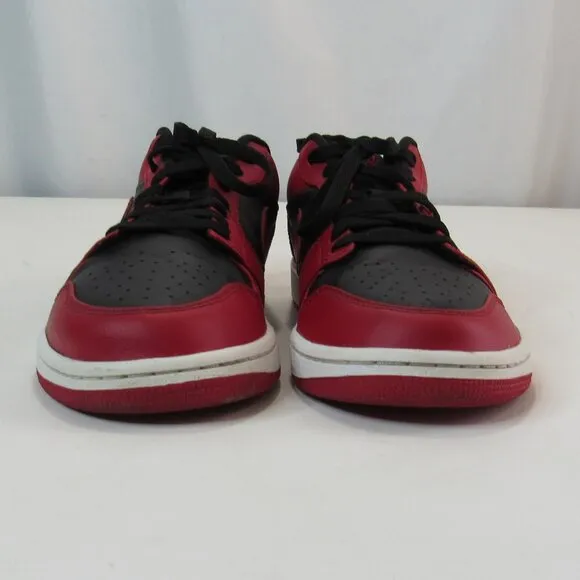 Nike Jordan 1 Low Reverse Bred Sneaker Shoes Red &amp; Black Men’s Size 9.5