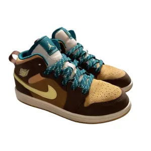 Nike Jordan 1 Mid Cacao Wow Brown Retro Sneaker DZ6338-200 Unisex Kids Size 1.5y