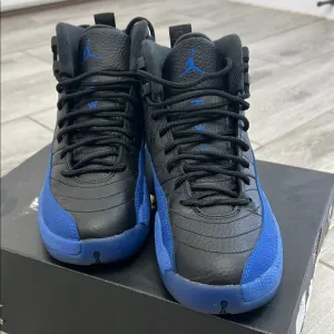Nike Jordan 12 Retro Air Jordan Black and Blue High-Top Sneakers
