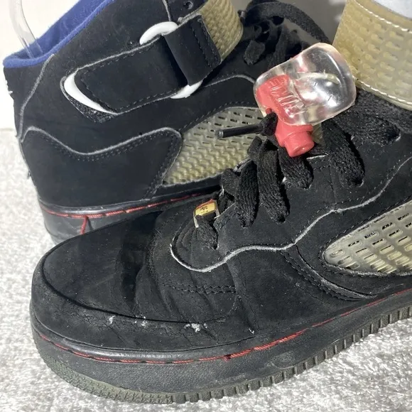 Nike Jordan AJF Fusion Black Blue Red High Top Sneakers 8.5 (no box)