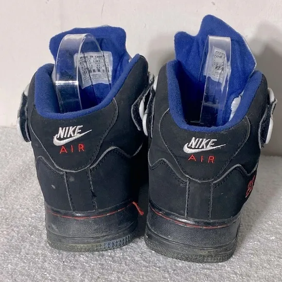 Nike Jordan AJF Fusion Black Blue Red High Top Sneakers 8.5 (no box)