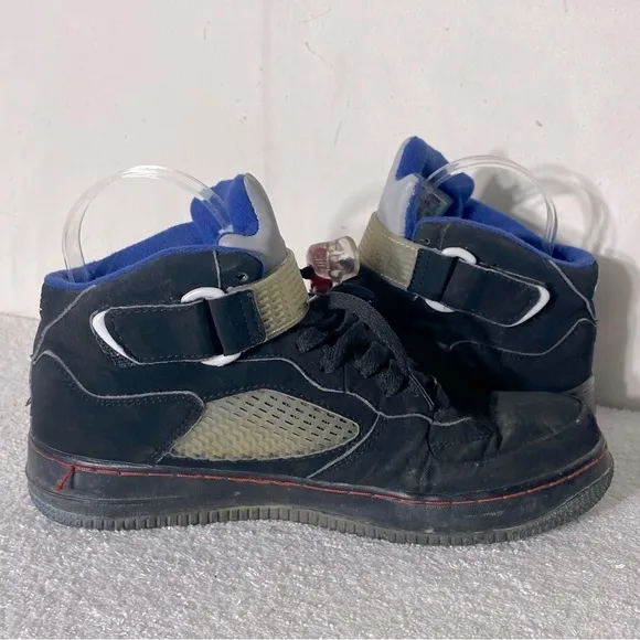 Nike Jordan AJF Fusion Black Blue Red High Top Sneakers 8.5 (no box)