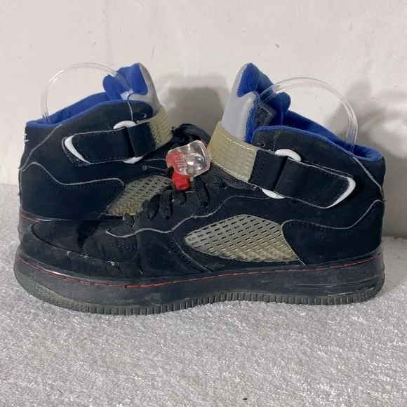 Nike Jordan AJF Fusion Black Blue Red High Top Sneakers 8.5 (no box)