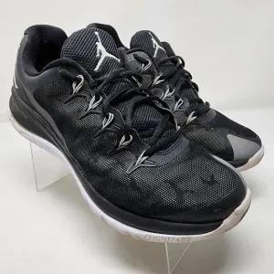 Nike Jordan Running Shoes Mens 10 Black Flight Runner 2 Logo Mesh Upper Sneakers